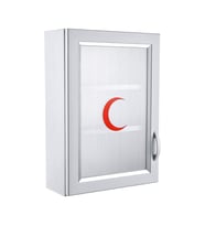 Omnipazar CLK-159 PVC İlk Yardım Ecza Dolabı 3 Raflı Kapaklı Beyaz