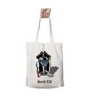 Arr2 D2 Star Wars Pirate R2 D2 iki Taraf Kalıcı Yıkanabilir Okul Plaj Omuz Bez Çanta