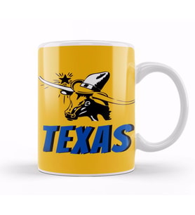 Texas Vintage Retro Kupa Bardak Porselen