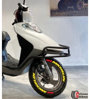 MİCHELİN Motorsiklet Scooter Lastik Yazısı Sticker 8 Adet Lastik Sticker full SET 2 lastik icin yapıştırıcı dahil