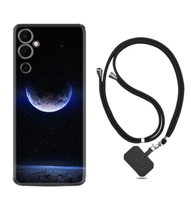 Tecno Pova Neo 2 Kılıf Resimli Boyun Askılı İpli Desenli Silikon Series Midnight Moon 1802