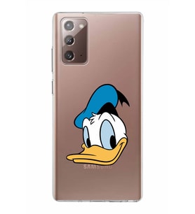 Samsung Galaxy Note 20 Kapak Donald Duck Tasarımlı Şeffaf Silikon Kılıf