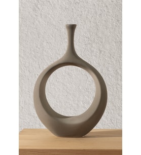 Koza Home Galante Özel Taş Doku Yeşil İskandinav Seramik Vazo 10x30x35cm 6269