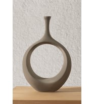 Koza Home Galante Özel Taş Doku Yeşil İskandinav Seramik Vazo 10x30x35cm 6269