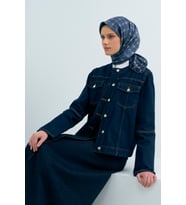 Armine Saf İpek Sura Eşarp-2026 İlkbahar-Yaz- 953000D (Lacivert)