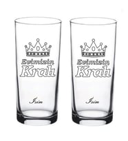 2 li Babalar Günü Kişiye Özel Tasarım Rakı Bardağı BAB1İ