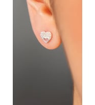 Elika Silver Kadın Kalp Model 925 Ayar Gümüş Küpe