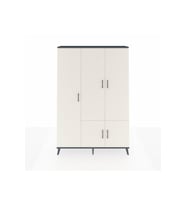 Arges Dolap 7 Raflı 5 Kapaklı Tek Askılı 132x30x195 Antrasit-Aytaşı/Çam