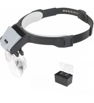 Lens Takmalı 5 Lenslı Led Lambalı Şapka Tip Büyüteç