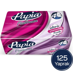 Papia Platinum Pratik Mendil 125 Yaprak (4 Katlı) Tekli Pk