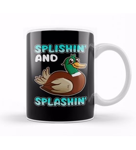 Splishin' and Splashin' Bath Cute Baby Duck Kupa Bardak Porselen
