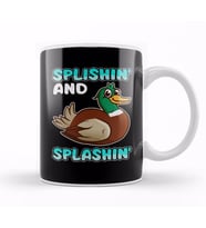 Splishin' and Splashin' Bath Cute Baby Duck Kupa Bardak Porselen