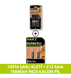 Şarj Aleti Ve Şarj Edilebilir Aaa 750Mah 2 Pil