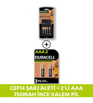 Şarj Aleti Ve Şarj Edilebilir Aaa 750Mah 2 Pil