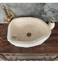 Klasik Traverten Şekilsiz Lavabo