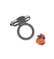 Metal Titreşimli Silikon Penis Halkası -