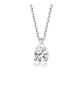 Swarovski Tek Taş Damla Kadın Gümüş Kolye  925 Ayar Gerçek Gümüş