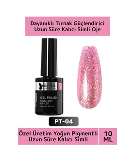 Özel Üretim Yüksek Pigmentli Hızlı Kuruyan Tırnak Güçlendirici 3 Aşamalı Kalıcı Simli Oje 10 Ml