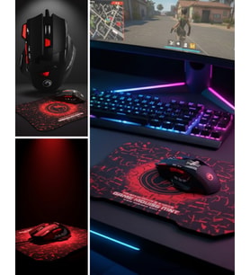 Ergonomik Mouse Mousepad 3 Dpi Ayarlı Led Işıklı Tasarım - Lisinya