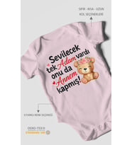 Anneye Özel Kısa Kollu Bebek Body %100 Pamuk