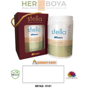 Bianca Stella Akrilik Dönüşüm Boyası Beyaz 1 Kg + Rulo