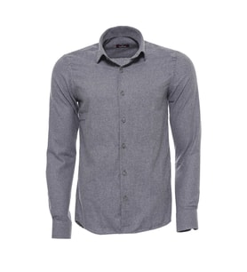 Desensiz Slim Fit Gri Erkek Oduncu Gömlek - Wessi