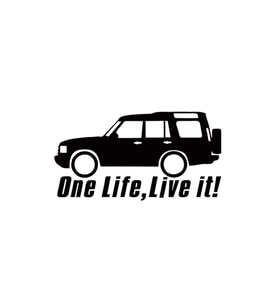 One Life Live It! Jeep 4X4 Stickeri 2 Adet Siyah