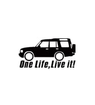 One Life Live It! Jeep 4X4 Stickeri 2 Adet Siyah