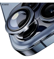iPhone 15 Pro Max Kamera Lens Koruyucu Kolay Uygulama Aparatlı (Mavi titanyum)
