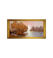 Manzara Temalı Kanvas Tablo 50 x 70 cm Gold Çerçeve