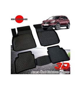Nissan Qashqai Paspas 3d Havuzlu 2007 2013 Bosse (Siyah - Beyaz)