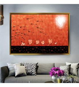 Altın Çerçeveli dekoratif tablo l1571 (Gold)