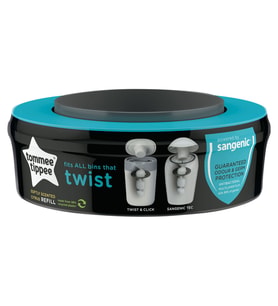 Tommee Tippee Twist & Click Çöp Poşeti Yedek Kartuş (1 Adet) (Siyah)