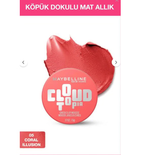 Maybelline New York Cloudtopia Köpük Dokulu Mat Allık & Ruj 05 Coral Illusion