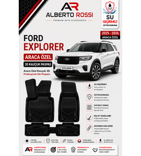 FORD EXPLORER 2025 - 2026 Araca Özel Kauçuk 3D Profesyonel Oto Paspası