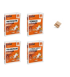 Gizli LGS 2027 8. Sınıf Tüm Dersler 4lü Set Konu Anlatımlı Modüler Dergi + Telefon Standı