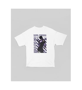 Solo Leveling Sung Jinwoo Baskılı Unisex Oversize Anime Karakter Tişört