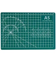 A5 Kesme Matı 22x15 cm Kılavuz Çizgili Yeşil Hobi ve Maket Kesim Tablası