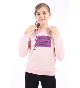 Toontoy Kız Çocuk Baskılı Sweatshirt (Pudra)