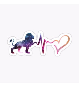 Nabız Aslan Araba Oto Sticker Yapıştırma Etiket 17CM