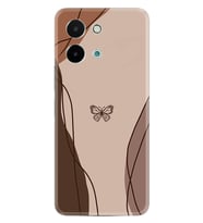 Vivo Y28 Kılıf Boutique Baskılı Resimli Kahve Kelebek Pcode -038
