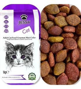 Jessy Yetişkin Kedi Maması Renkli Taneli Gurme 15 Kg