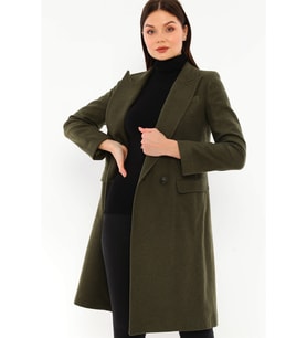Z6672 DEWBERRY BAYAN PALTO-HAKİ