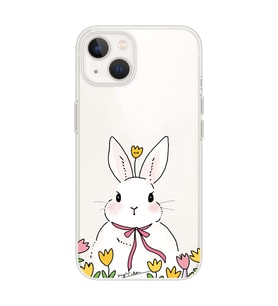 Iphone 14 Plus Uyumlu Tavşan Tasarımlı Şeffaf Telefon Kılıfı