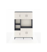 Arges Dolap 9 Raflı 6 Kapaklı 132x30x195 Antrasit-Aytaşı/Antrasit