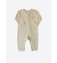 Organik New Basic Fermuarlı Tulum Natural