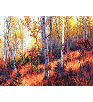 Ağaçların Altında Sayılarla Boyama Seti(40x50 cm Tuval Şasesine Gerili)
