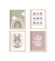 4'lü Çocuk ve bebek Odası 20 x 30 cm ÇERÇEVE GÖRÜNÜMLÜ MDF Tablo