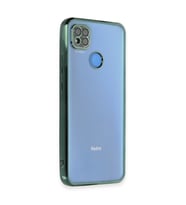 Xiaomi Redmi 9c Kılıf Kamera Korumalı Lensli Silikon - Yeşil