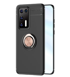Pilelistore   Huawei P40 Kılıf Range Yüzüklü Silikon - Siyah-Gold
